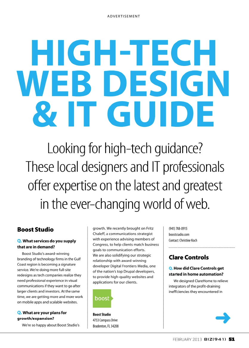 High Tech Web Design | boostDFM