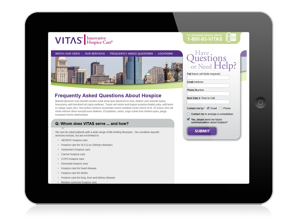 Vitas Website Medical | boostDFM